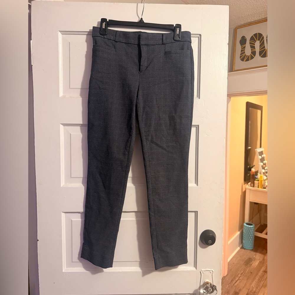 Banana Republic Gray Checkered Pants